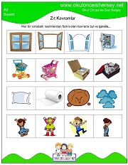 Zıt Kavram Eğitici Kartları